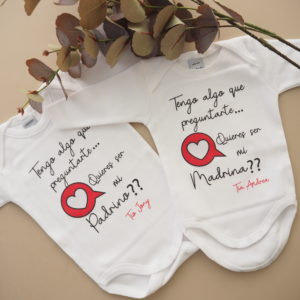 Body o Camiseta personalizada quieres ser mi madrina/padrino?