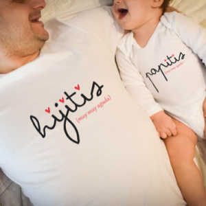 Pack familiar camisetas personalizadas Hijitis Papitis Mamitis Aguda (Adulto + niño)