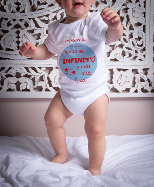 Body o Camiseta personalizada Papá/Mamá Te Quiero hasta el Infinito