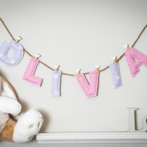 Guirnalda personalizada en tela