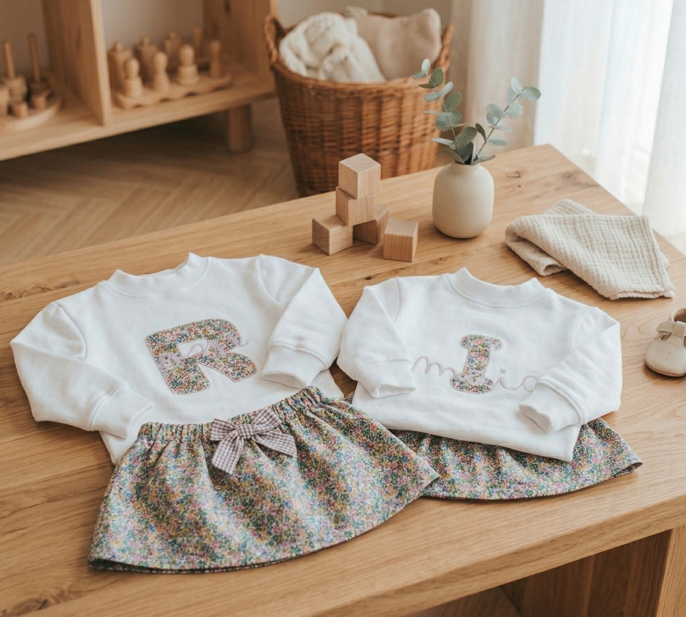 Conjunto 2 Piezas Personalizado | Sudadera + Falda-Braguita (0–8 años) - Imagen 4