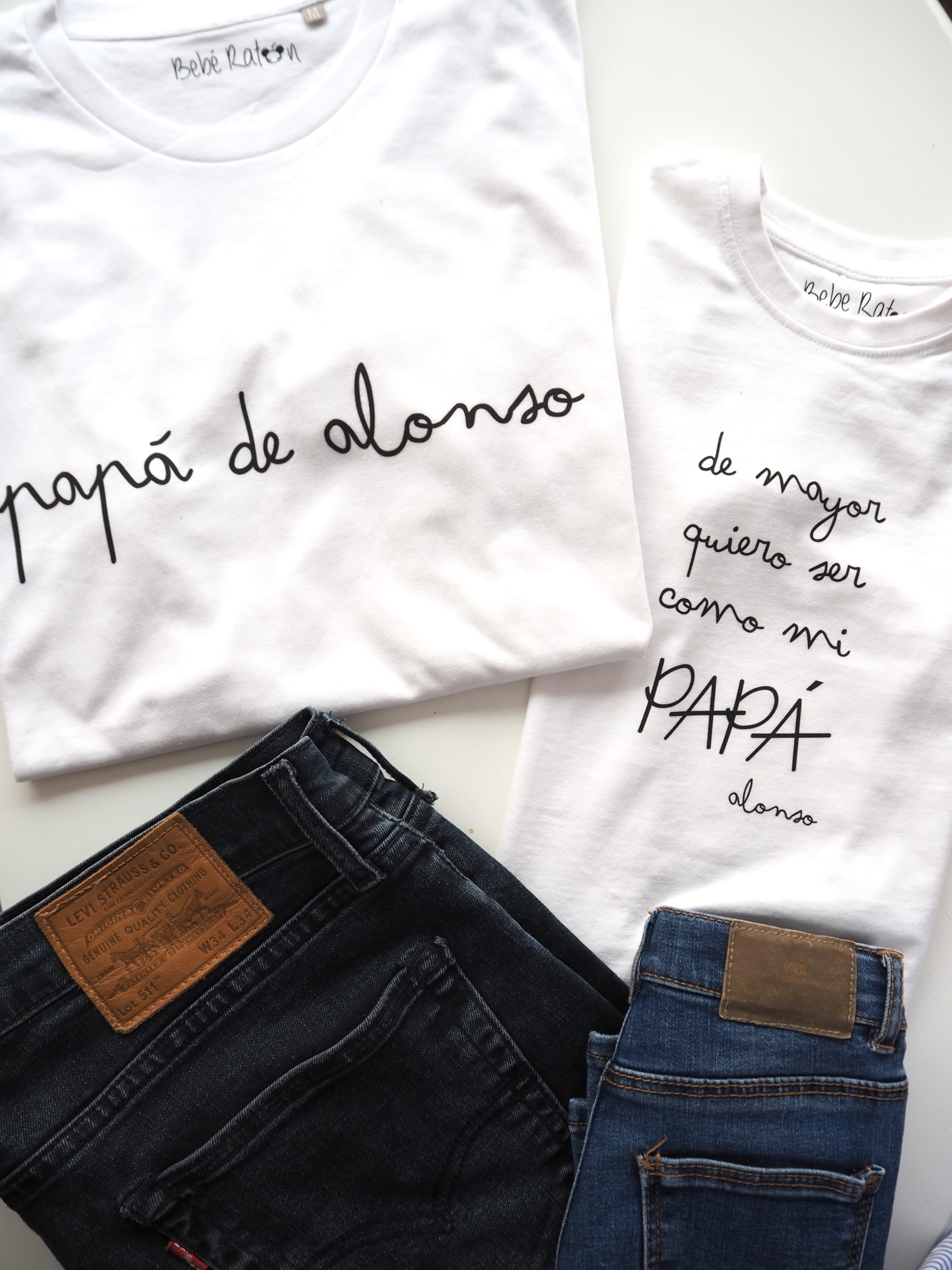 Pack Camiseta personalizada Familiar de mayor quiero ser como Papá / Mamá (Adulto + Niño) - Imagen 2