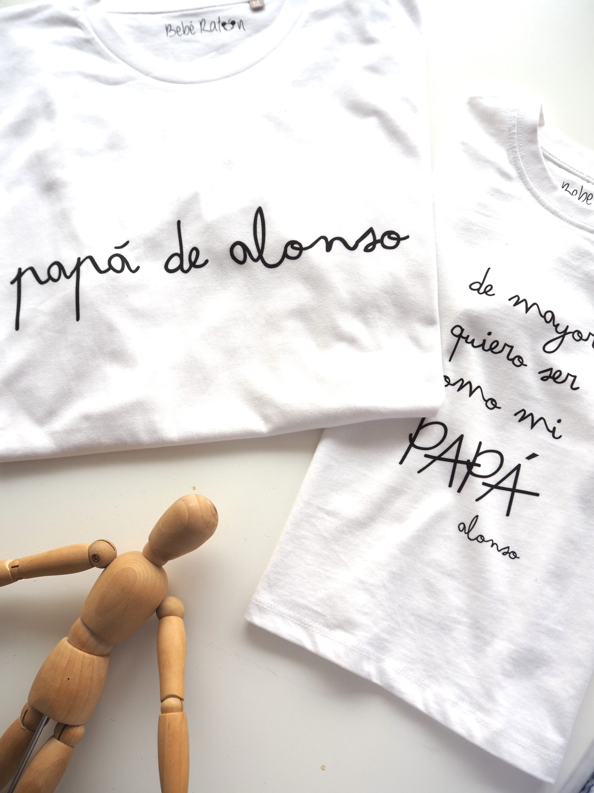 Pack Camiseta personalizada Familiar de mayor quiero ser como Papá / Mamá (Adulto + Niño)