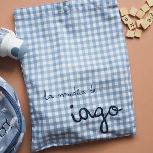 Bolsita merienda/muda personalizada.