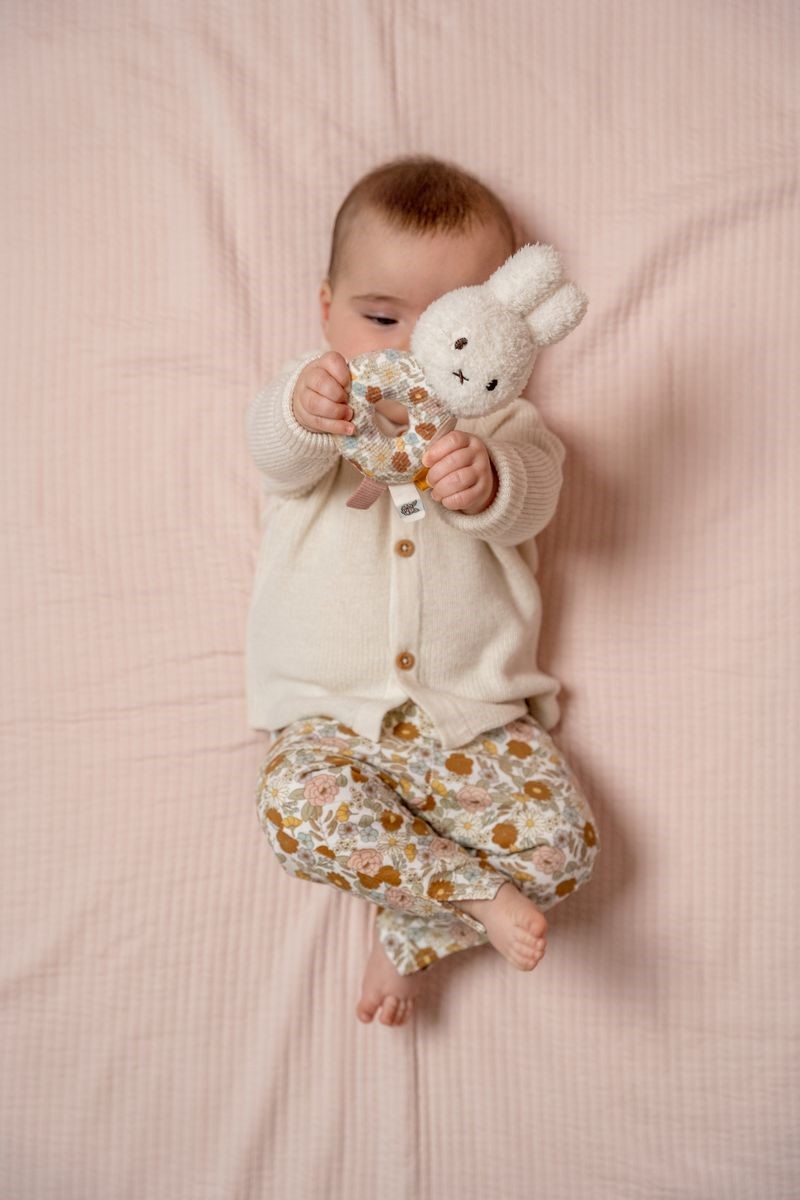 Sonajero Miffy Vintage Flores Little Dutch - Imagen 2