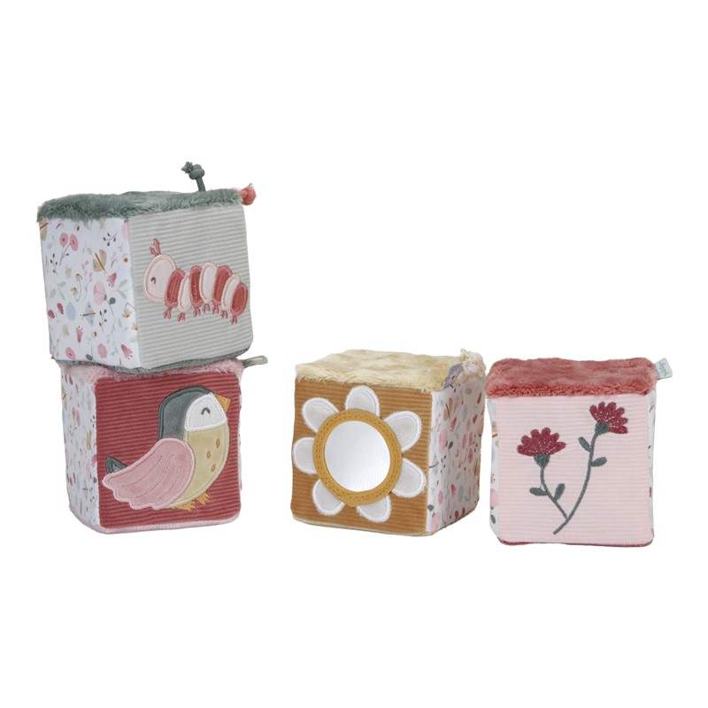 Cubos blanditos apilables Flores&Mariposas Little Dutch - Imagen 2