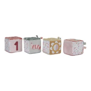 Cubos blanditos apilables Flores&Mariposas Little Dutch