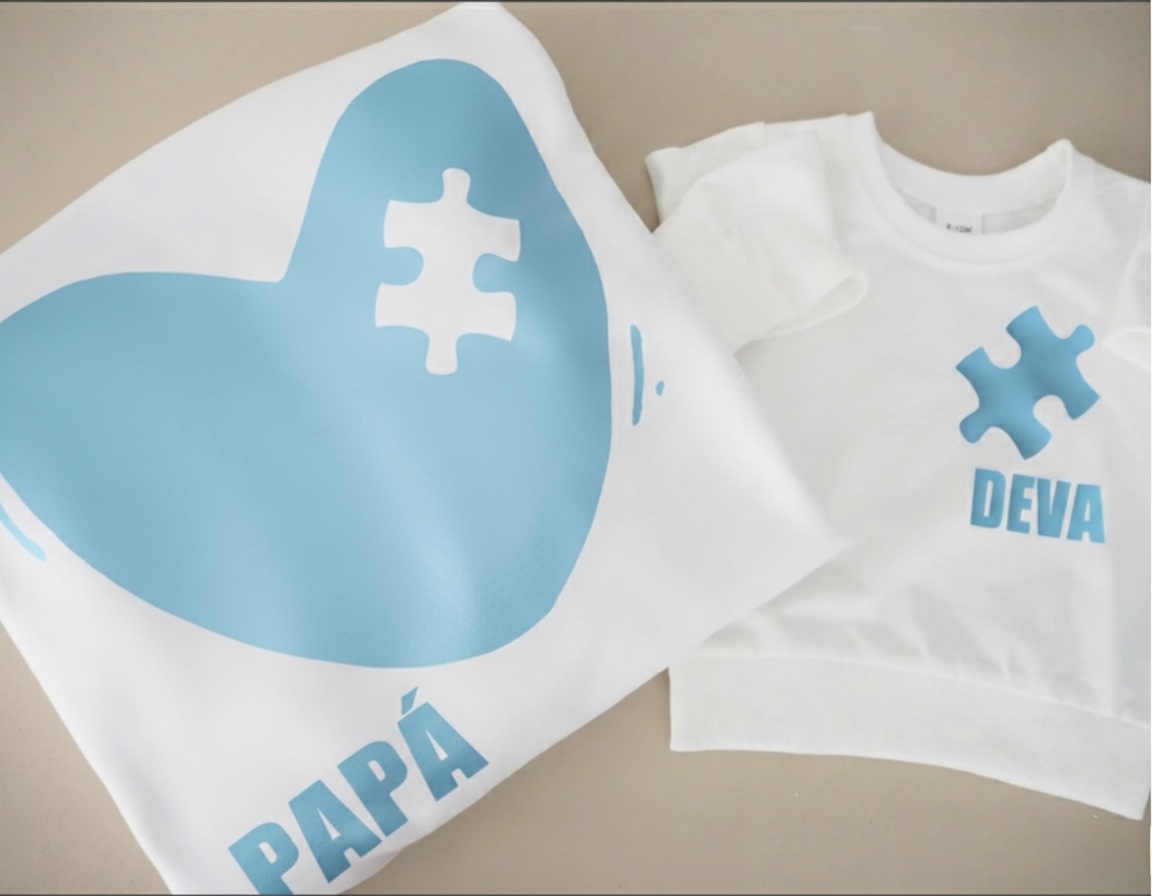 Pack 2 Sudadera Familiar Puzzle | Personalizada con Nombre Adulto y Niño - Imagen 4