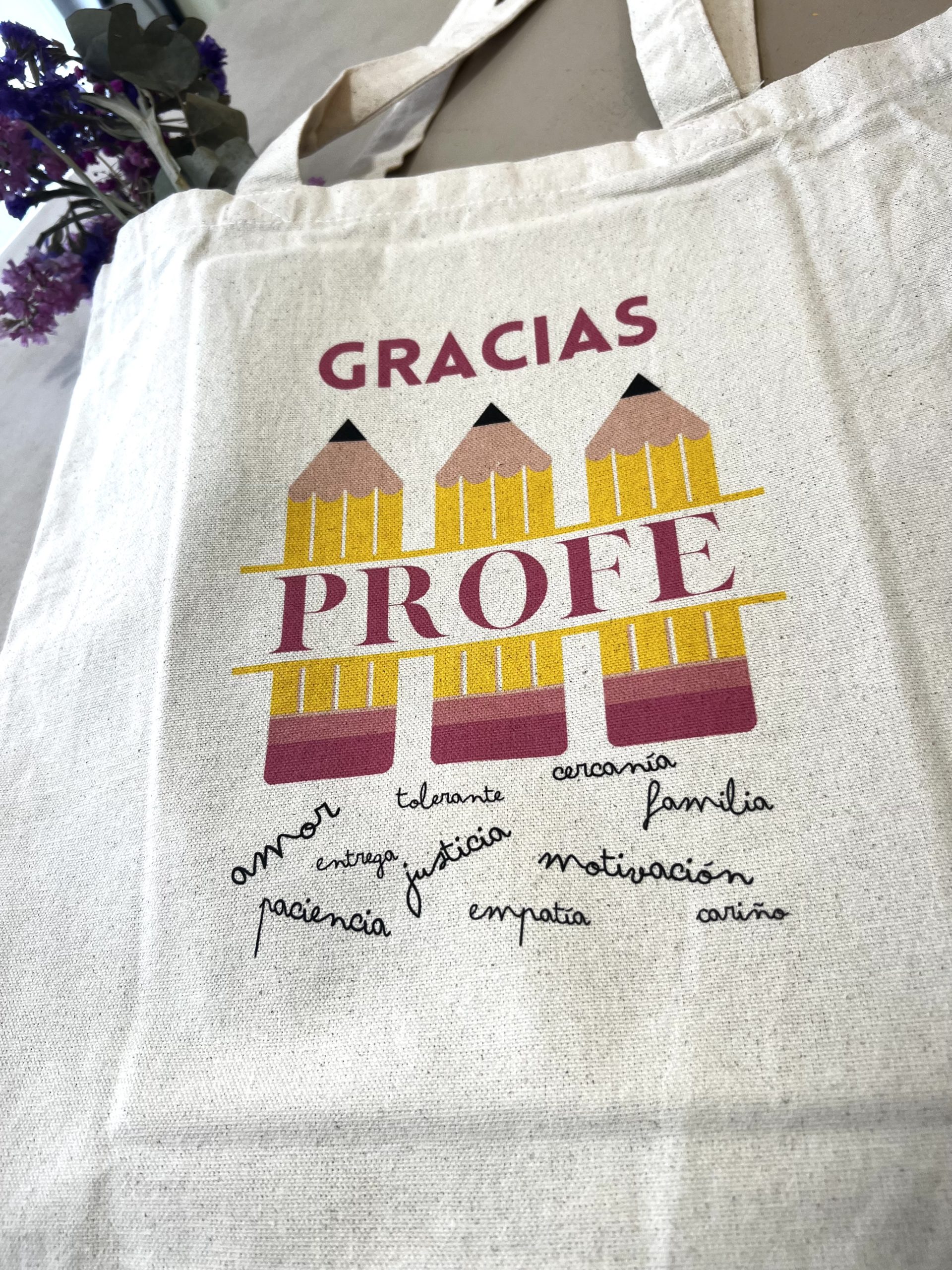 Tote bag profe GRACIAS PROFE