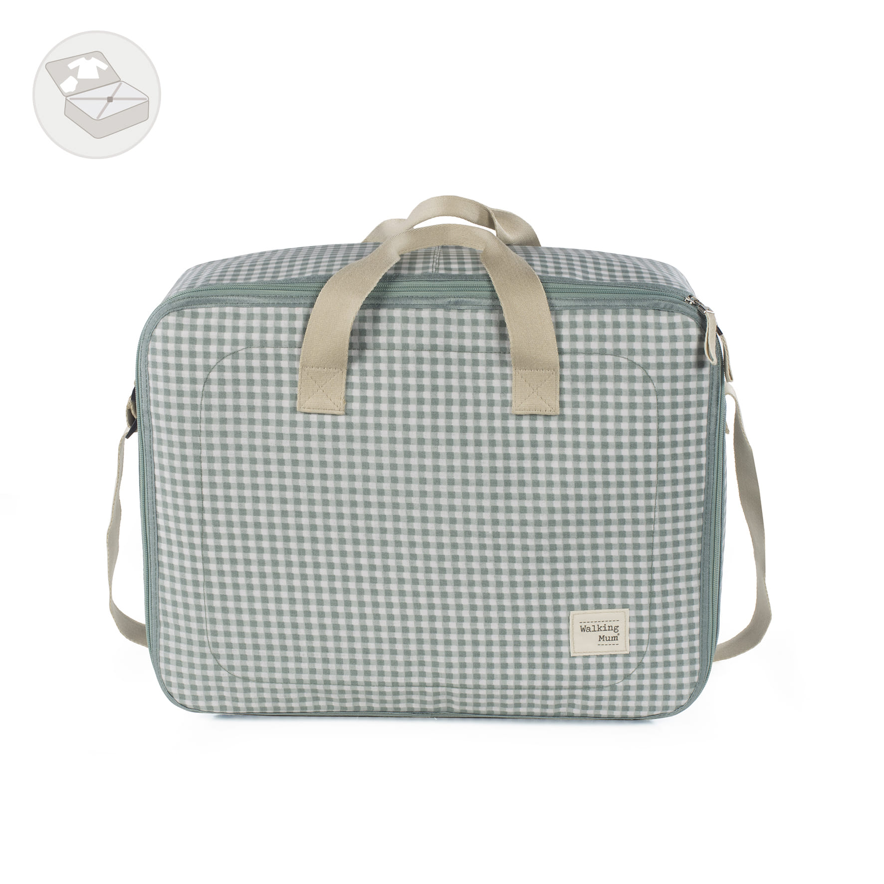 Maleta I Love Vichy Verde Walking Mum