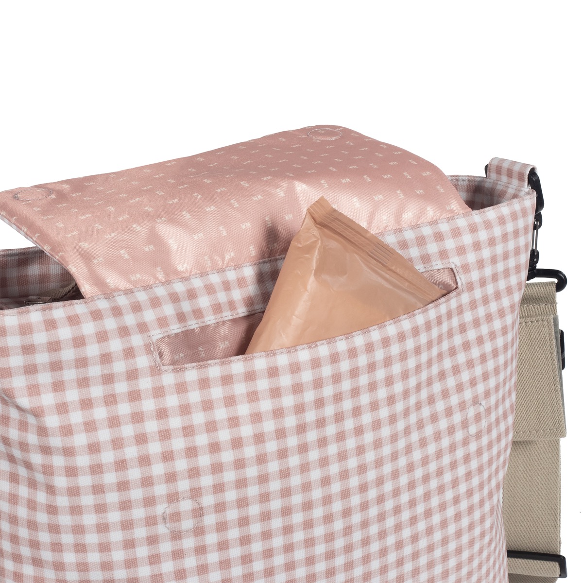 Bolsa Canastilla I Love Vichy Rosa Walking Mum - Imagen 4