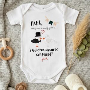 Body o Camiseta personalizada Quieres casarte conmigo