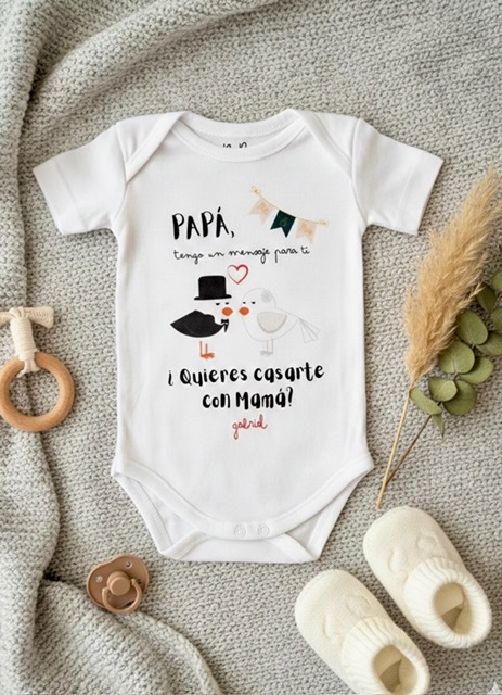 Body o Camiseta personalizada Quieres casarte conmigo