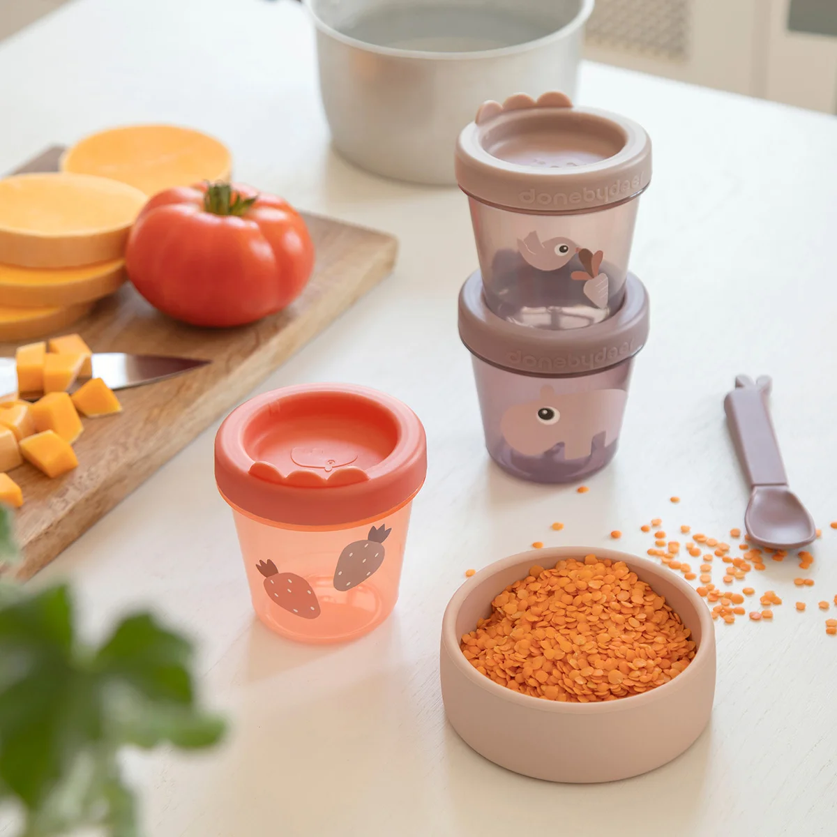 Contenedores porta alimentos 3-pack Ozzo Done by Deer - Imagen 3