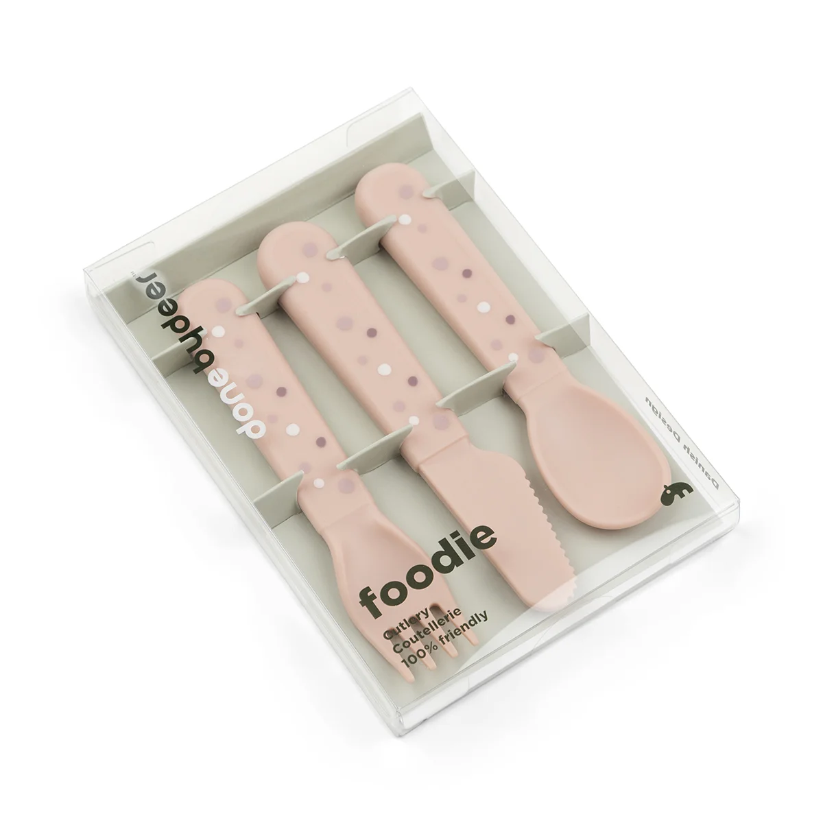 Foodie Cuberteria Happy Dots Rosa - Imagen 3