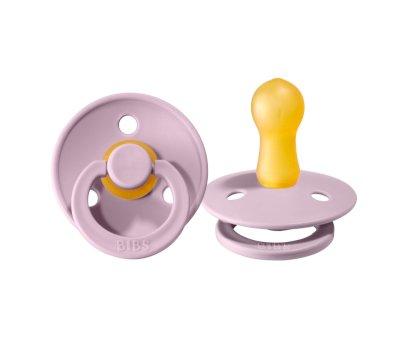 2 Chupetes BIBS Colour Dusky Lilac/Heather tetina redonda - Imagen 2