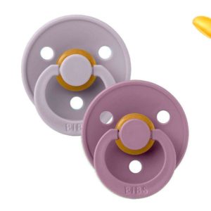 2 Chupetes BIBS Fóssil Grey/ Mauve tetina anatómica
