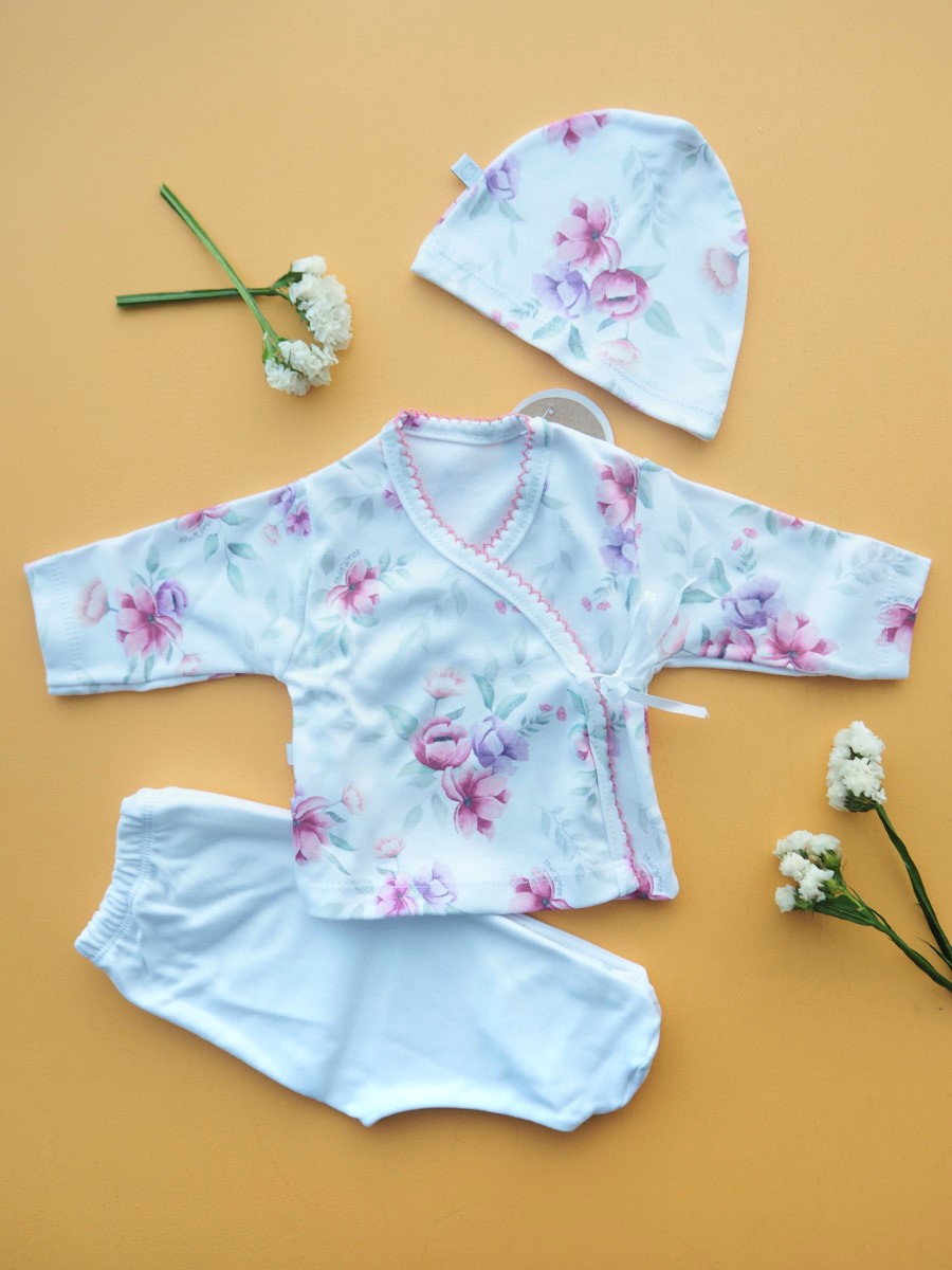 Set tres piezas Flores Malvas Todo Amor