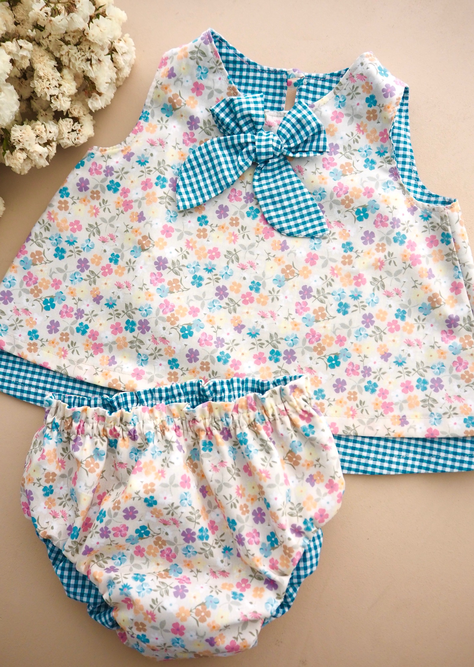 Conjunto jesusito + cubrepañal reversible