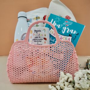 Cesta Profe Personalizada (Camiseta + Tote Bag + Taza + Botella+ Libreta)