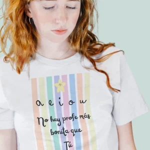 Camiseta personalizada Profe aeiou
