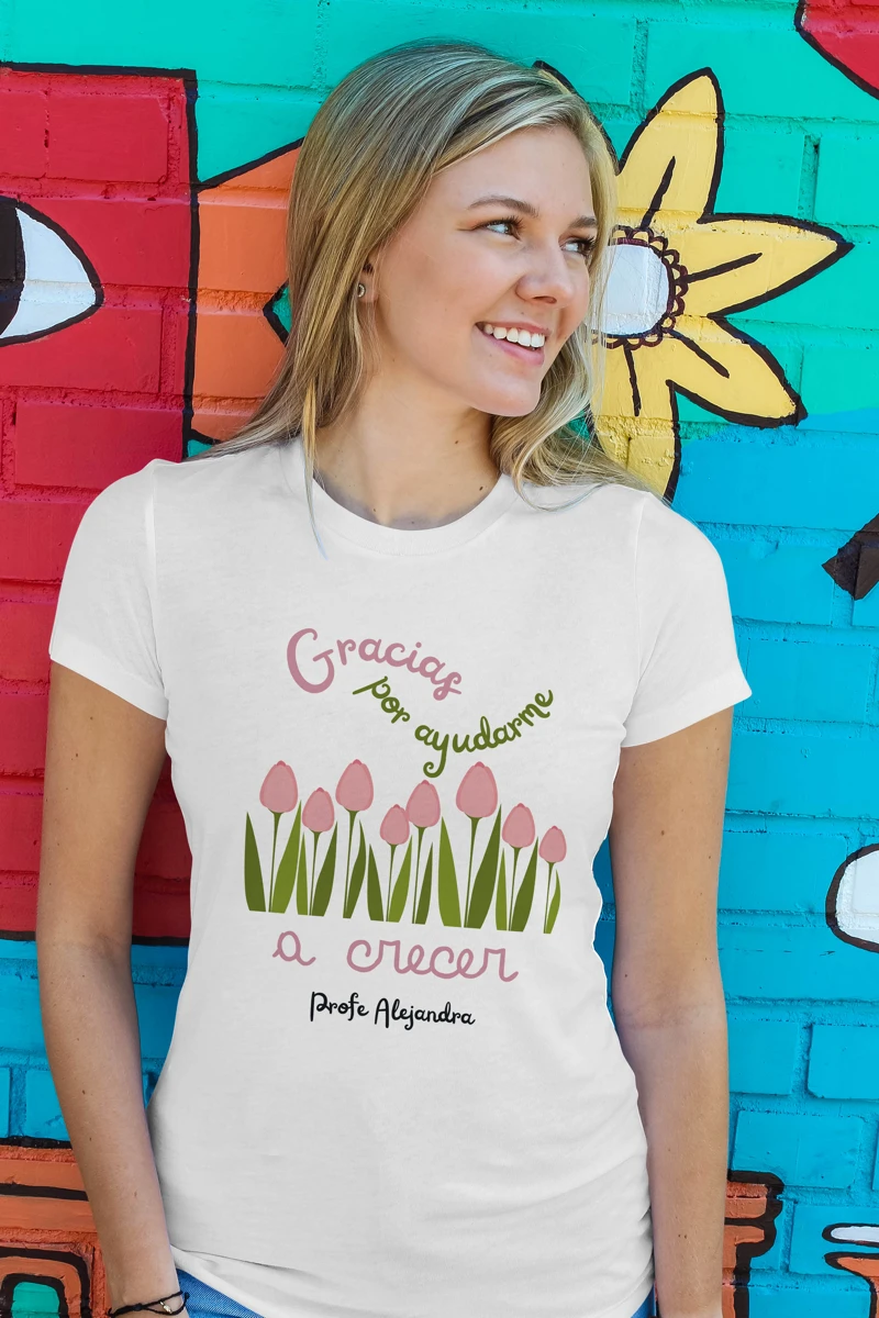 Camiseta personalizada Profe ayuda a crecer - Imagen 3