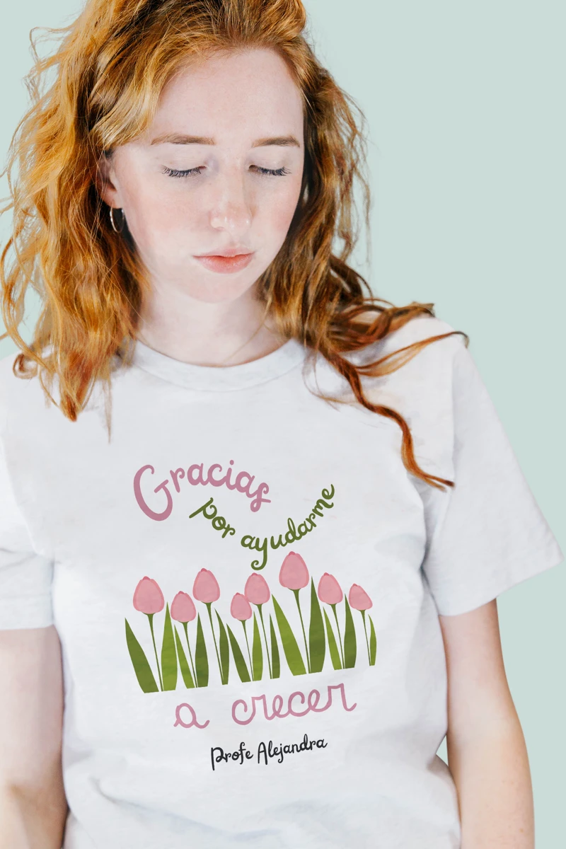 Camiseta personalizada Profe ayuda a crecer - Imagen 2