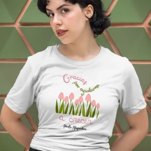 Camiseta personalizada Profe ayuda a crecer