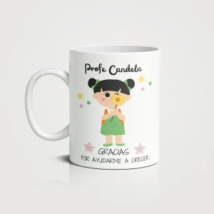 Taza personalizada Profesora Gracias por ayudarme