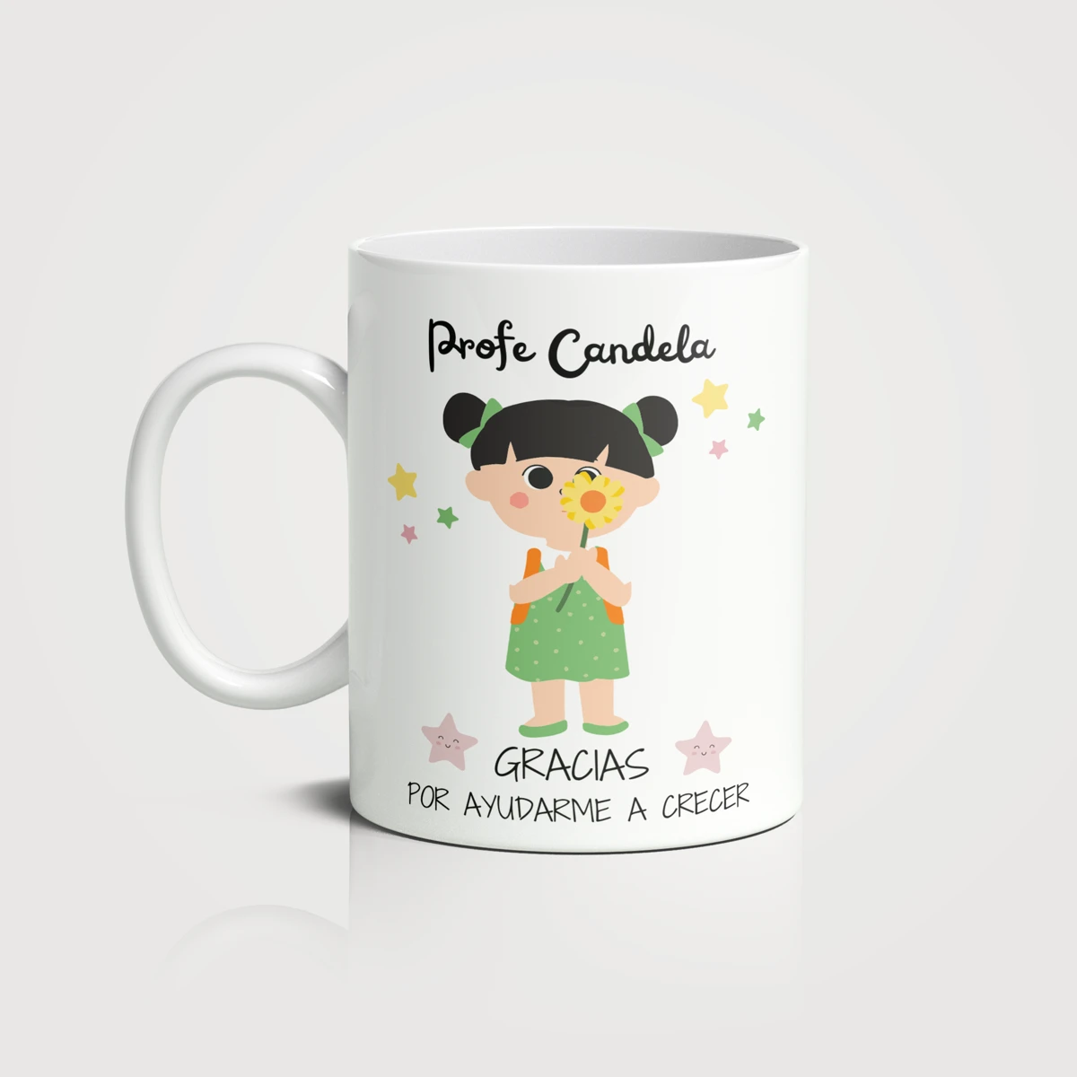 Taza personalizada Profesora Gracias por ayudarme