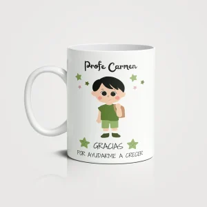 Taza personalizada Profesor Gracias por ayudarme