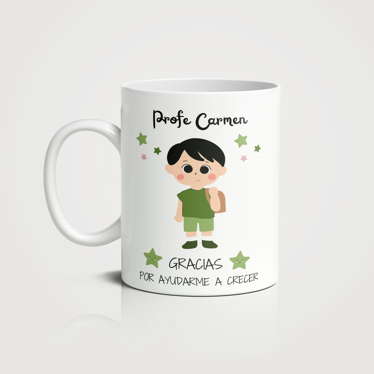 Taza personalizada Profesor Gracias por ayudarme