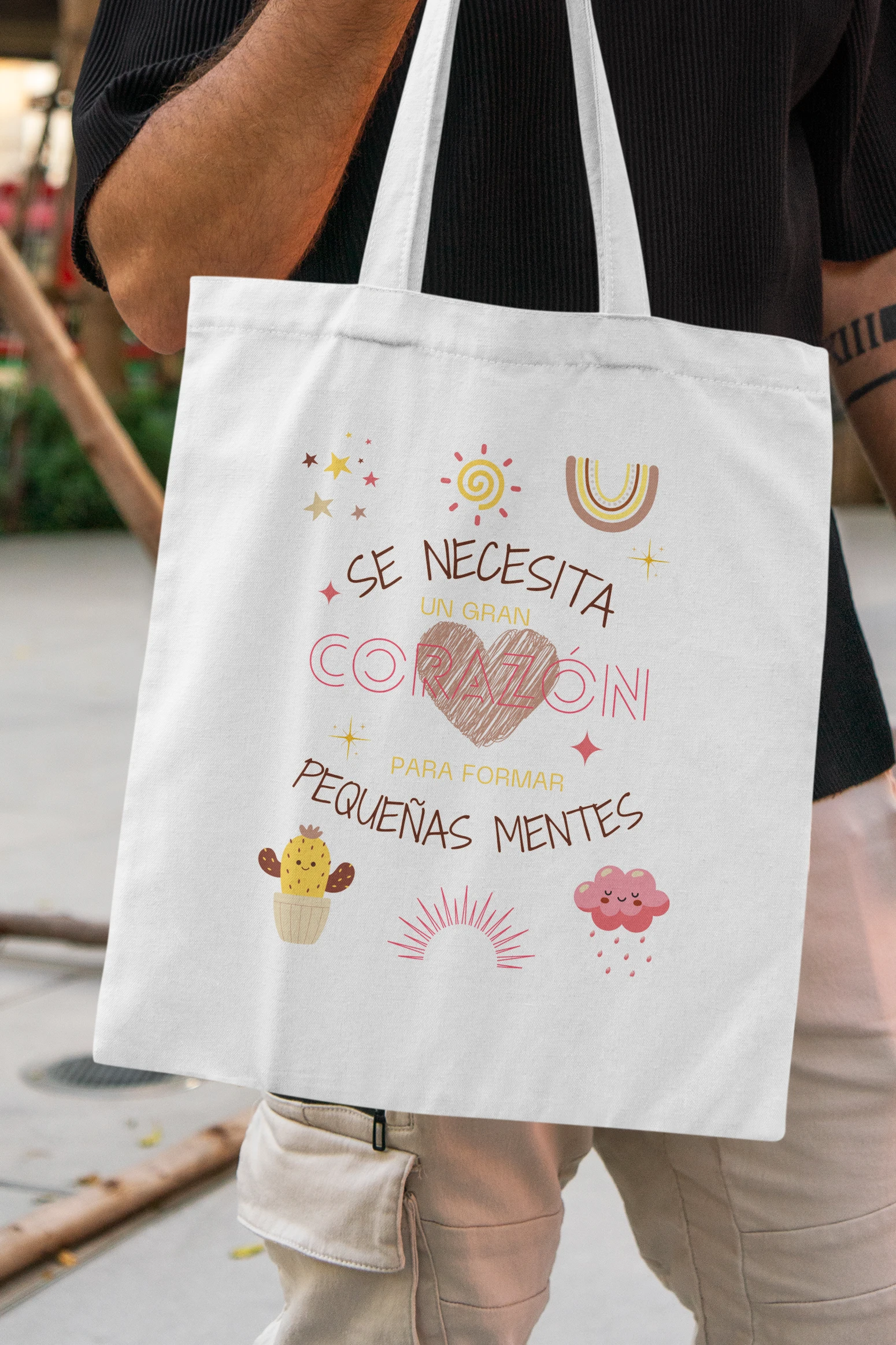 Tote bag personalizada Profe Se Necesita Gran Corazón