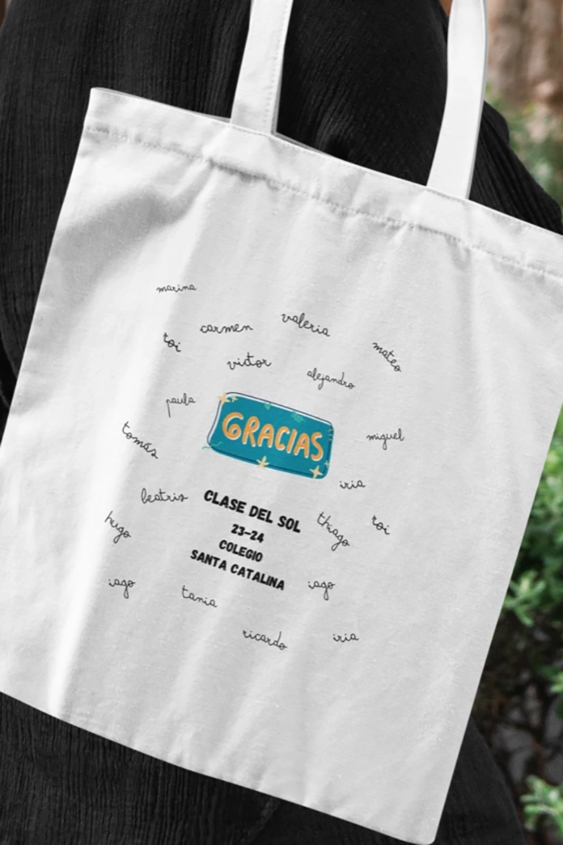 Tote bag personalizada Profe Como tú - Imagen 2