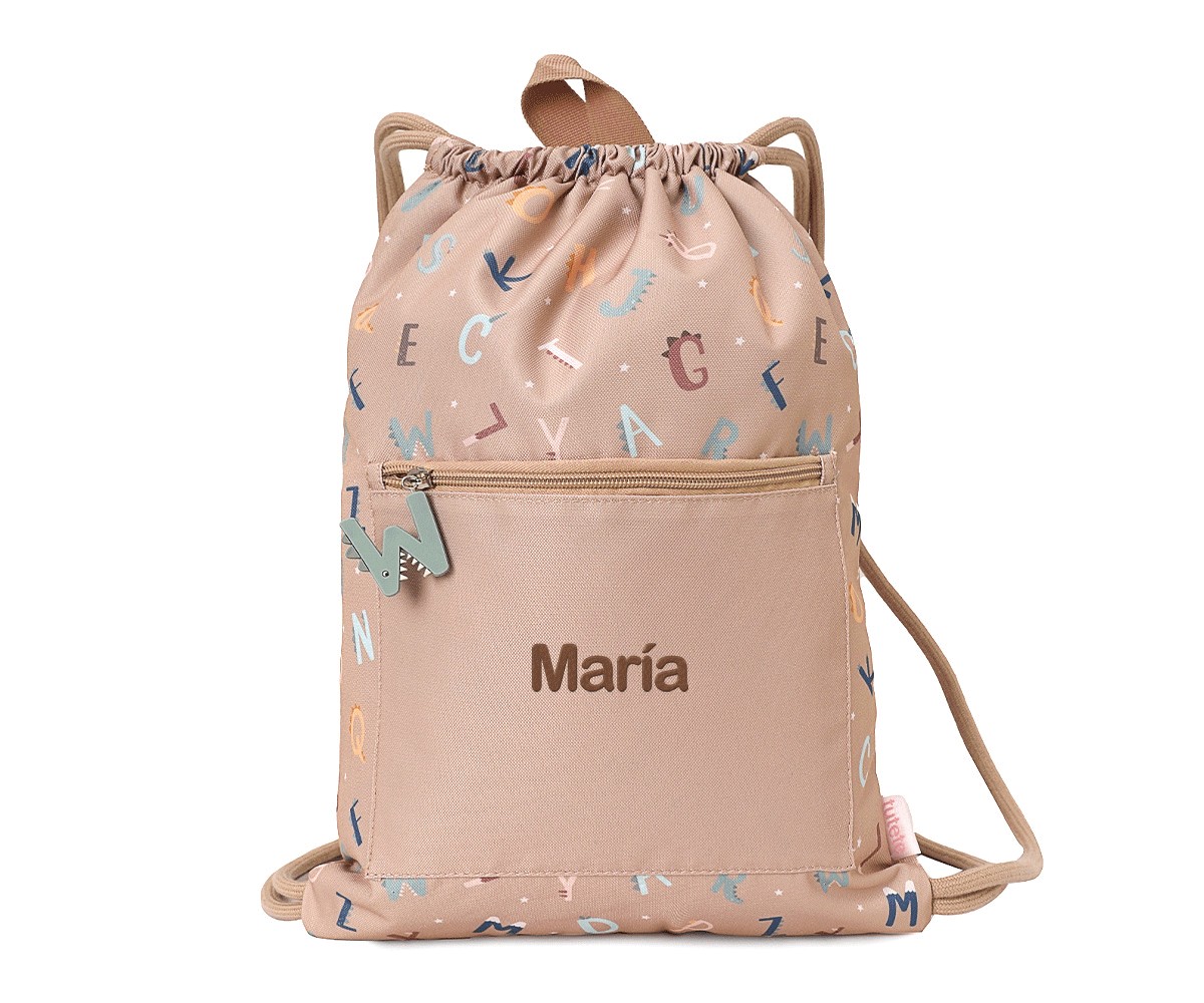 Mochila Saco Impermeable Funny Letters Personalizable - Imagen 4