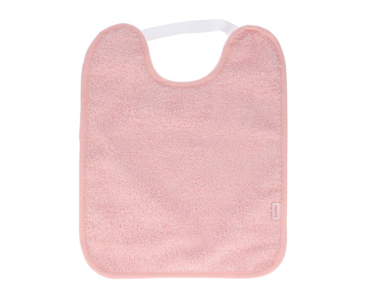 Baberos Toalla Plastificado con Goma Rosa Claro