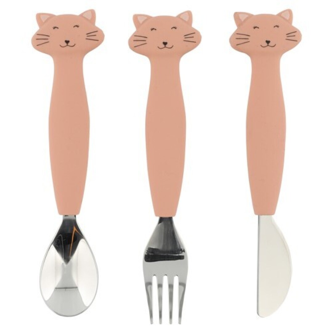 Cubiertos de 3 piezas en silicona - Mrs. Cat Trixie