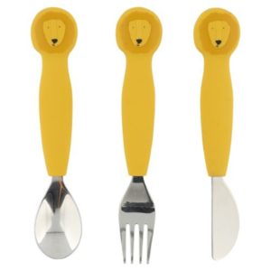 Cubiertos de 3 piezas en silicona - Mr. Lion