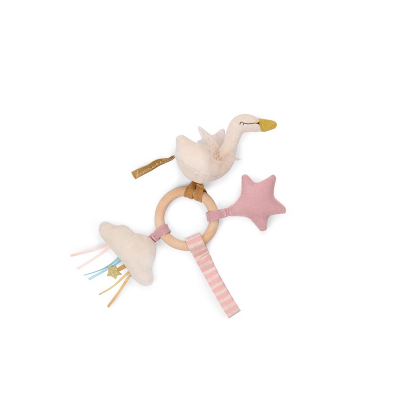 Sonajero anilla madera cisne PED Moulin Roty - Imagen 3