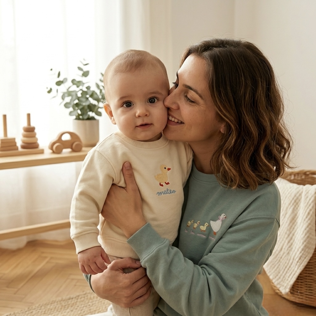 SUDADERA INFANTIL “PATITO” PERSONALIZADA CON NOMBRE (3 meses–12 años) - Imagen 4