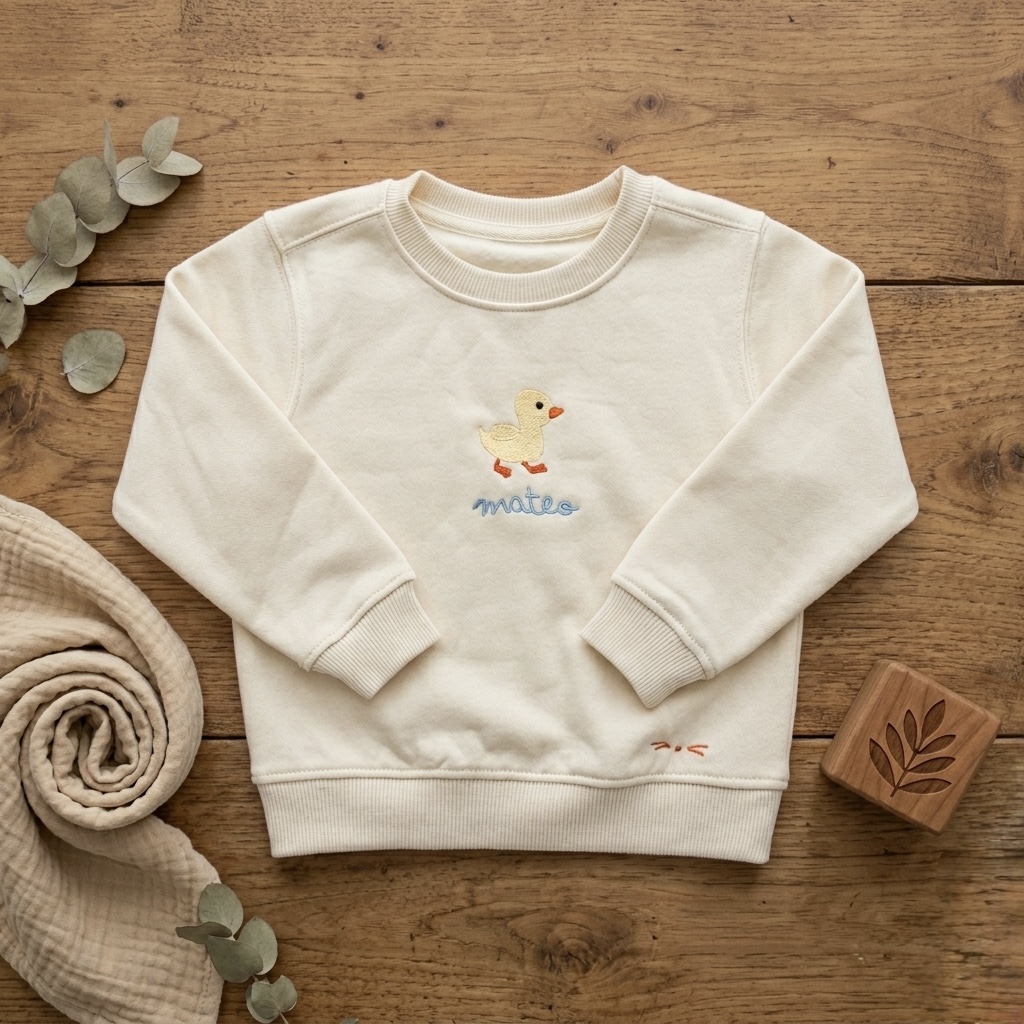 SUDADERA INFANTIL “PATITO” PERSONALIZADA CON NOMBRE (3 meses–12 años) - Imagen 6