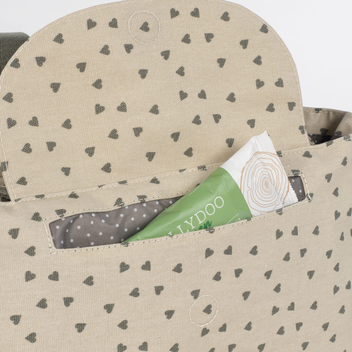 Organizador Corazones Poppy Musgo Walking Mum - Imagen 3