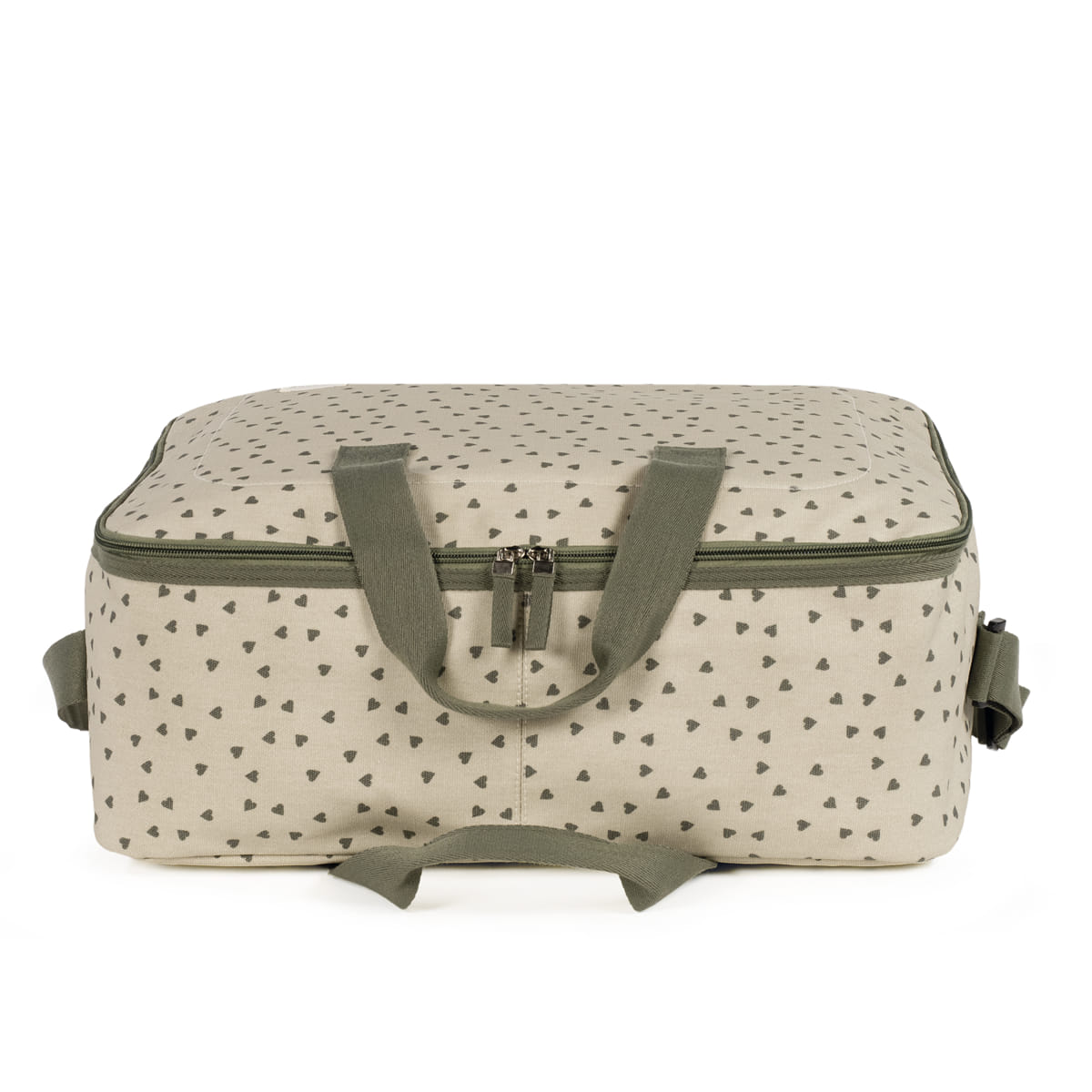 Maleta Corazones Poppy Musgo Walking Mum - Imagen 3