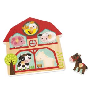 Puzle Encajable Musical Amiguitos Animales Granja 5 piezas