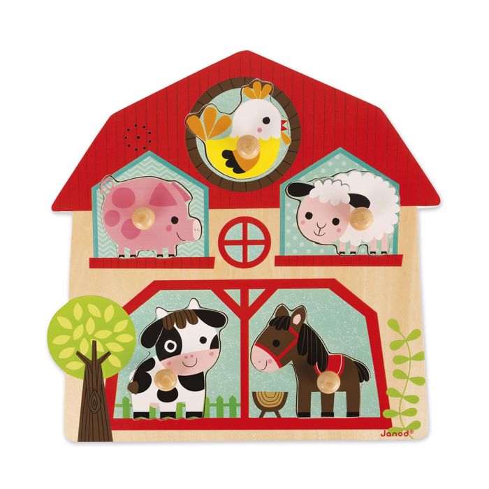 Puzle Encajable Musical Amiguitos Animales Granja 5 piezas - Imagen 5