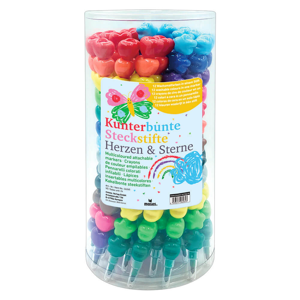 Rotulador Arco Iris- Corazones & Estrellas Moses