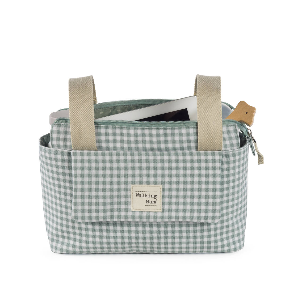 Bolso Organizador I Love Vichy Verde Walking Mum - Imagen 5