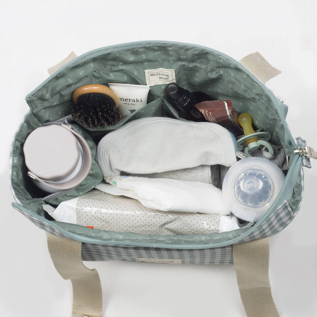 Bolso Organizador I Love Vichy Verde Walking Mum - Imagen 10