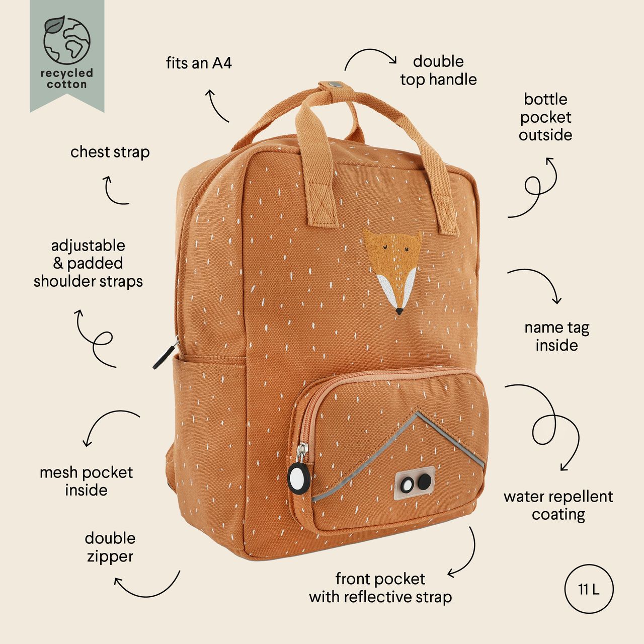 Mochila grande - Mr. Fox - Imagen 4