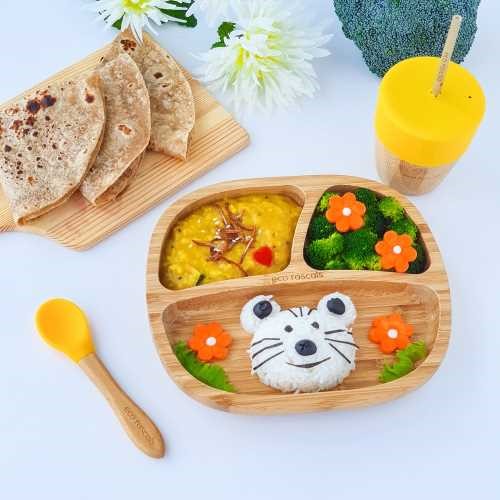 Plato bamboo toddler gris ECO RASCALS - Imagen 2